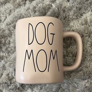 NWT Rae Dunn mug coffee Dog Figurine Rose color